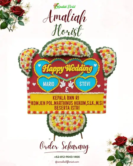 Papan Bunga Pernikahan Anggut Dalam